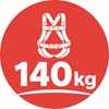 Portata imbracatura fino a 140 kg